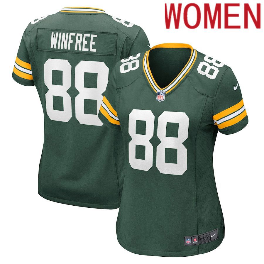 Cheap Women Green Bay Packers 88 Juwann Winfree Nike Green Nike Game NFL Jersey